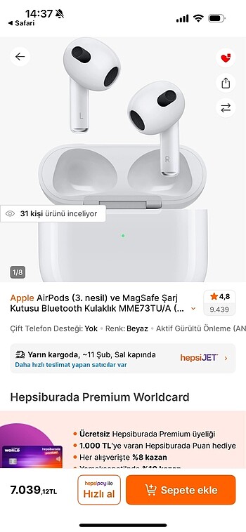 Airpods 3. nesil