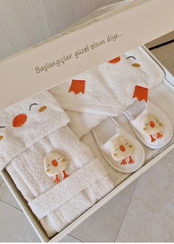 Bebek Bornoz seti unisex - Görsel 4