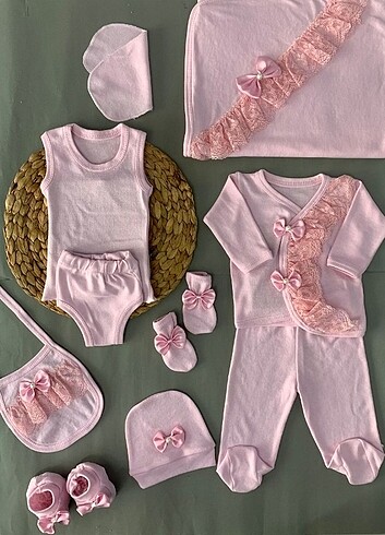 Hastane çıkışı 10 lu set dantelli ekonomik set 