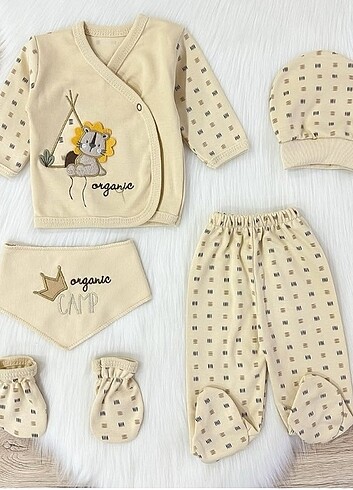 Diğer Organik kumaş hastane çıkışı 5 li set