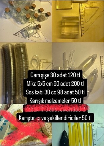 Sabun mum reçine malzemeleri
