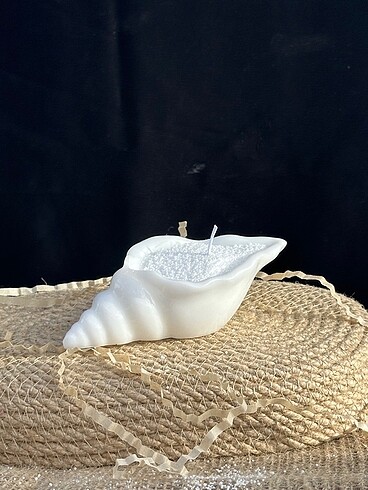 İstiridye reçine  inci taneli mum kabı - Görsel 5