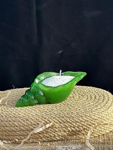 İstiridye reçine  inci taneli mum kabı - Görsel 6