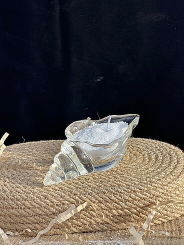 İstiridye reçine  inci taneli mum kabı - Görsel 7