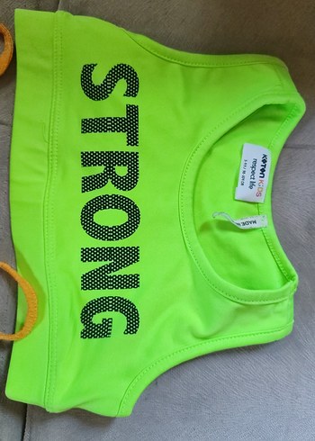 Kız Çocuk Sarı Strappy Atlet - Görsel 5