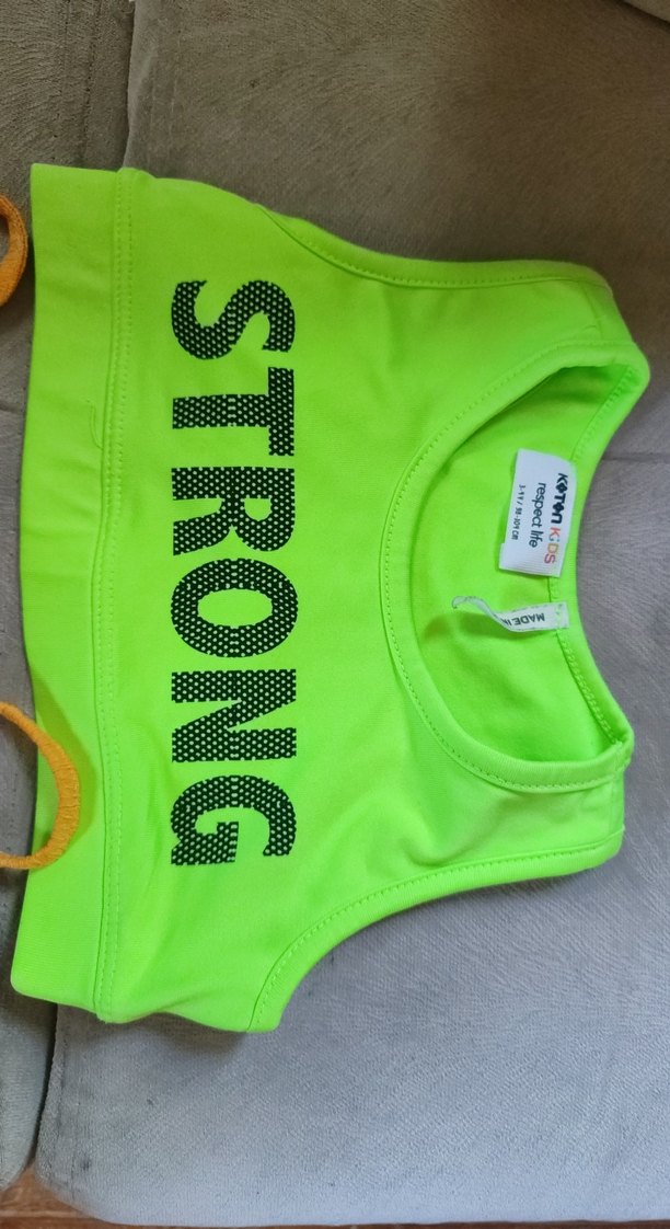 Kız Çocuk Sarı Strappy Atlet - Görsel 5