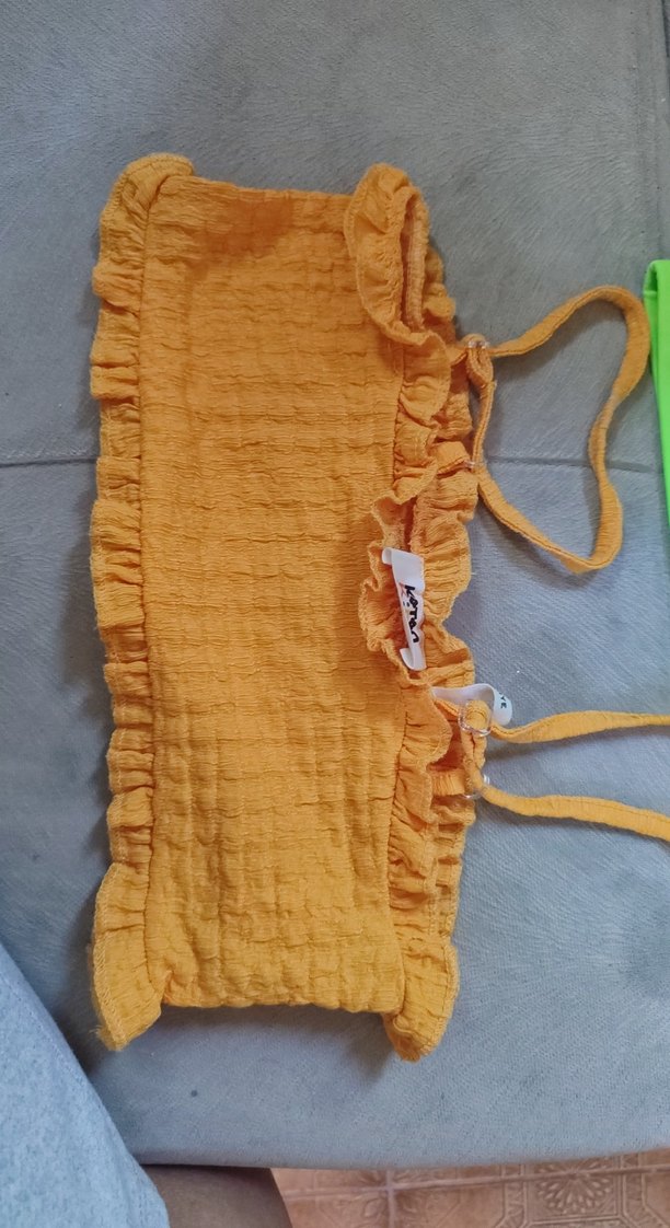 Kız Çocuk Sarı Strappy Atlet - Görsel 4