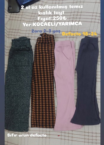 Kız Çocuk Triko Tayt - Pembe ve Gri - Görsel 4