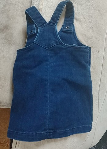 Kız Çocuk Kot Elbise Kalp Detaylı - Görsel 5