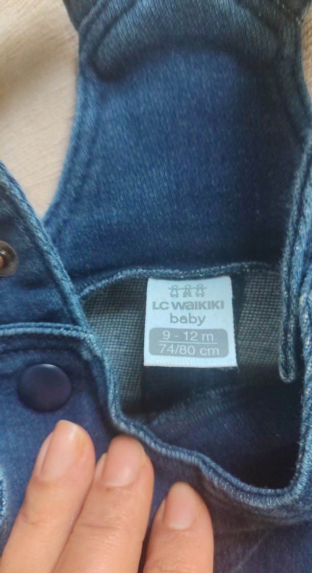 Kız Çocuk Kot Elbise Kalp Detaylı - Görsel 3