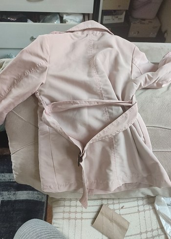 Pembe Düğmeli Kız Çocuk Ceketi - Görsel 4