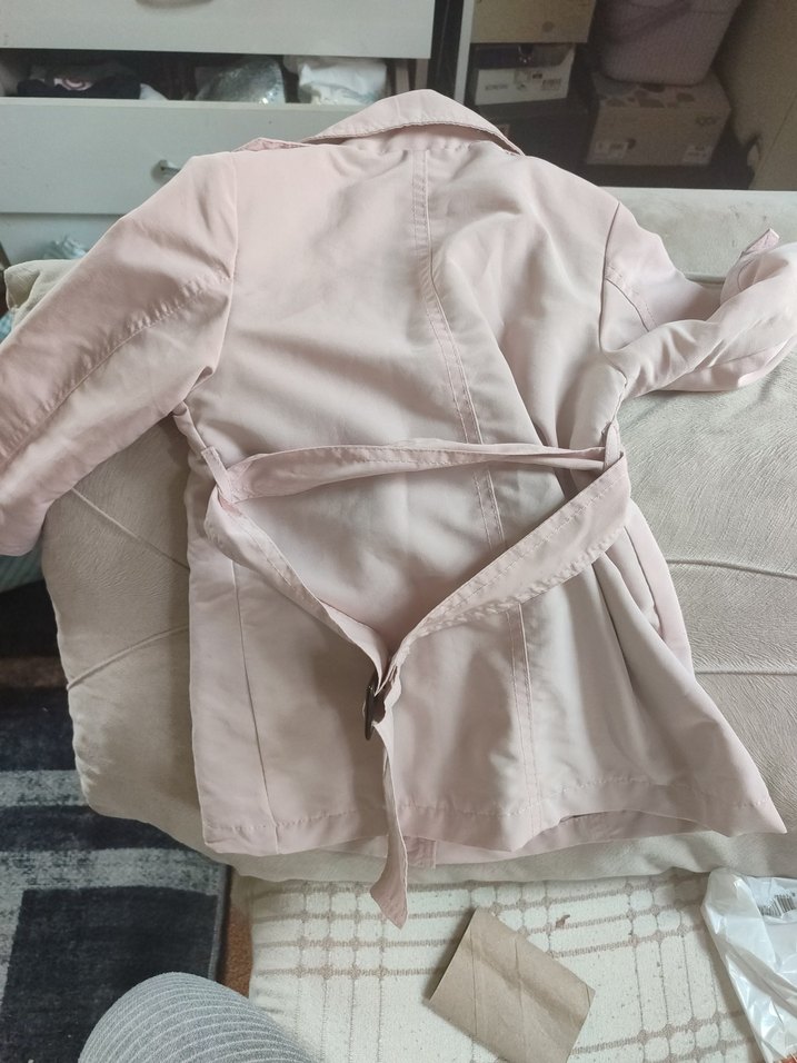 Pembe Düğmeli Kız Çocuk Ceketi - Görsel 4