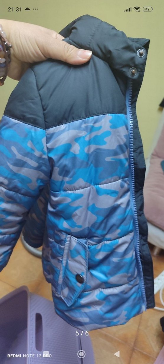 Erkek Çocuk Kamuflaj Desenli Sıcak Mont - Görsel 4