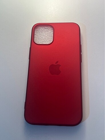 İPhone 12 Mini Sert Silikon Kırmızı Renk Telefon Kılıfı