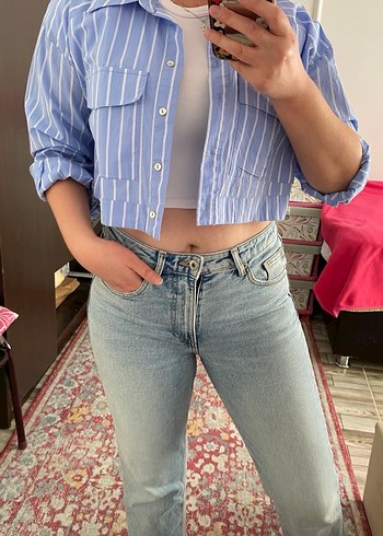 Zara crop gömlek