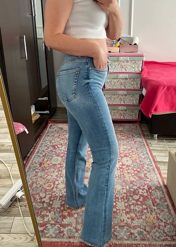 s Beden mavi Renk zara flare jean
