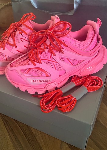 Pembe Balenciaga Yüksek Topuklu Sneakers