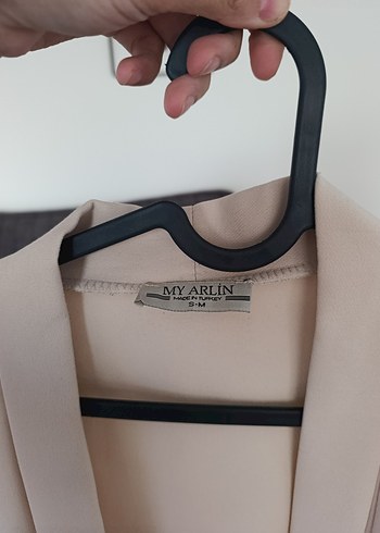 Zara Bej Drapeli Uzun Kollu Kadın Blazer
