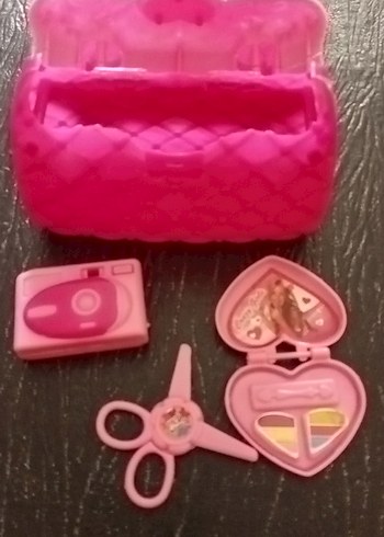 Kız Çocukları İçin Pembe Fermuarlı Aksesuar Seti