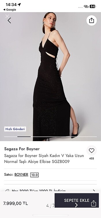 Sagaza Madrid orjinal elbise