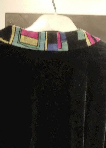 Uzun, Çok Renkli, Desenli Kadın Sabahlık - Görsel 4