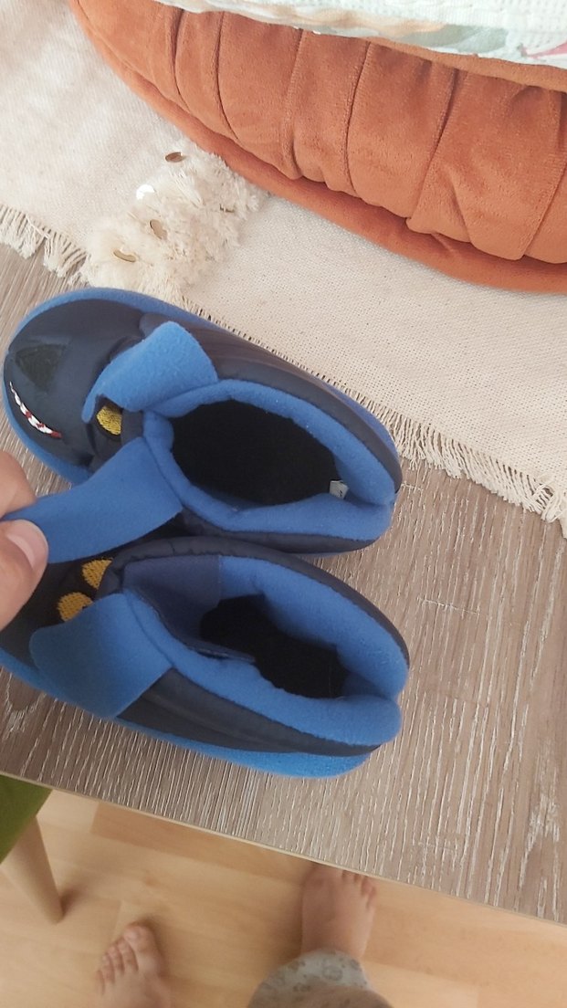 Erkek Çocuk Mavi Nakışlı Sıcak Ev Terliği - Görsel 5