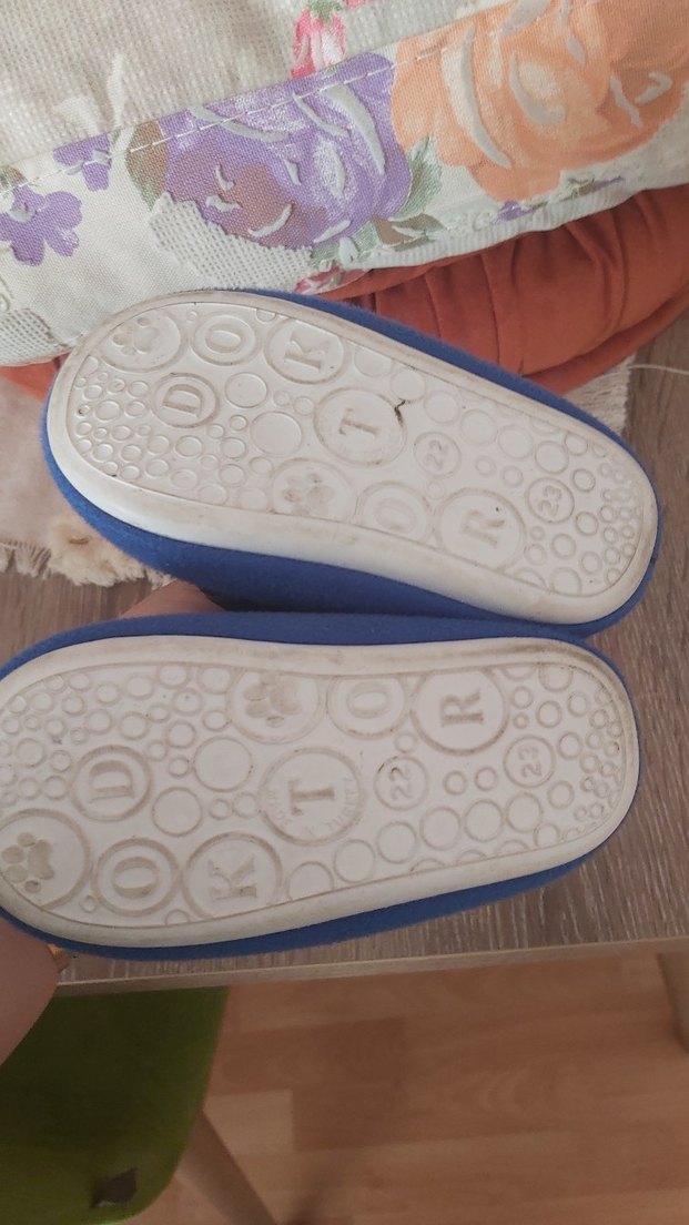 Erkek Çocuk Mavi Nakışlı Sıcak Ev Terliği - Görsel 4