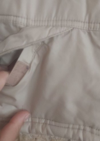 Kız Çocuk Bej Fermuarlı Yelek - Görsel 2