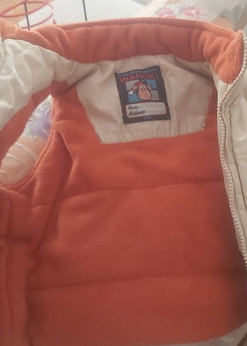 Kız Çocuk Bej Fermuarlı Yelek - Görsel 5