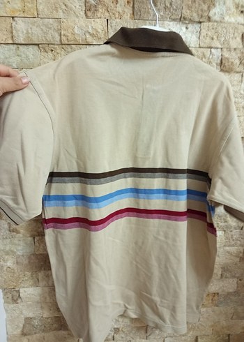 Bej Renkli Düğmeli Erkek Polo Tişört - Görsel 6