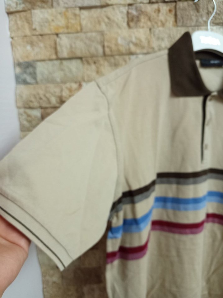 Bej Renkli Düğmeli Erkek Polo Tişört - Görsel 2