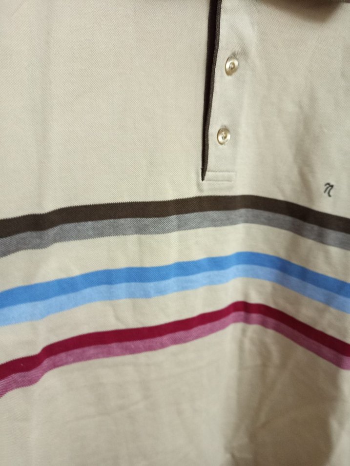 Bej Renkli Düğmeli Erkek Polo Tişört - Görsel 4