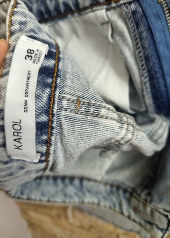 **Gri Yırtık Detaylı Bol Kesim Kadın Kot Pantolon** - Görsel 5