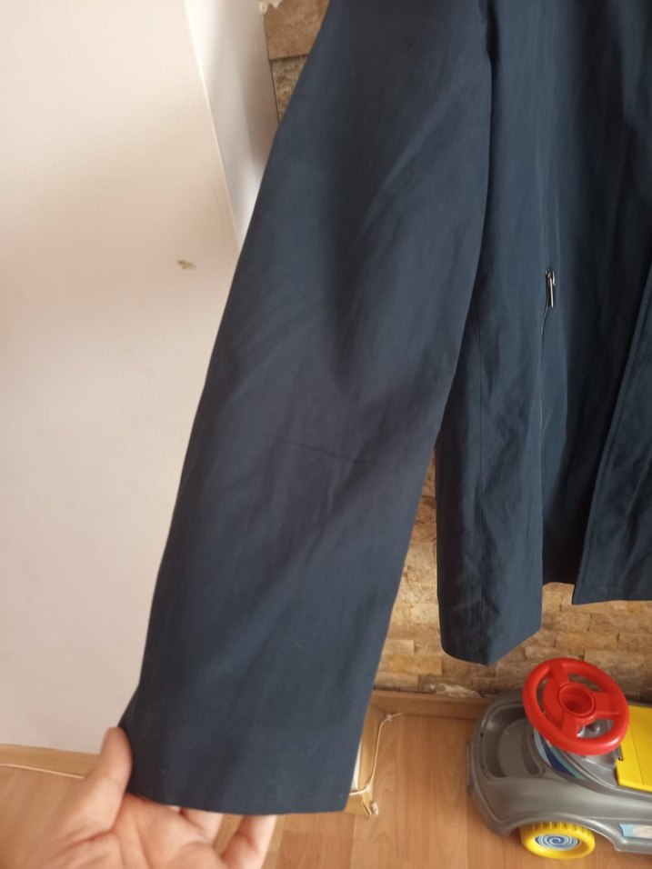 **Lacivert Keten Midi Erkek Ceket** - Görsel 3