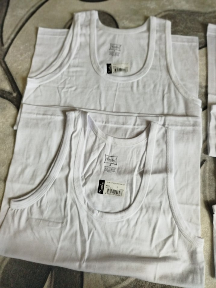 Beyaz Çocuk Atlet 6'lı Paket - Görsel 3