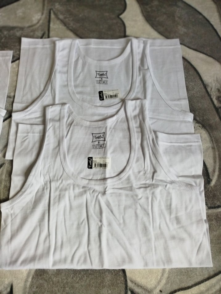 Beyaz Çocuk Atlet 6'lı Paket - Görsel 2