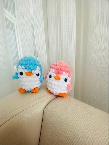 Beden pembe Renk CROCHET PENGUEN ANAHTARLIK PEMBE