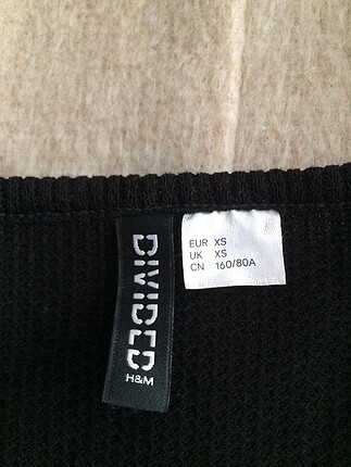 H&M H&M Likralı Siyah Crop Üst