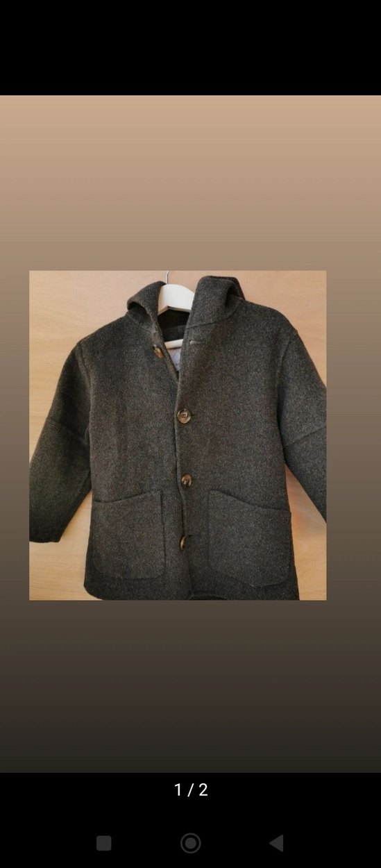 orijinal Zara yün  çocuk Kabanı - Görsel 2