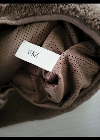 Orijinal Zara Kahverengi Yüksek Yakalı Erkek Peluş Sweatshirt - Görsel 5