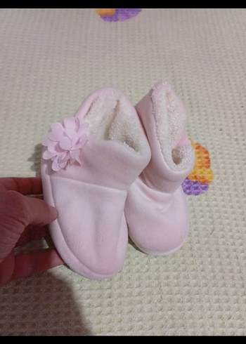 Kız Çocuk Pembe Peluş Ev Terliği - Görsel 2