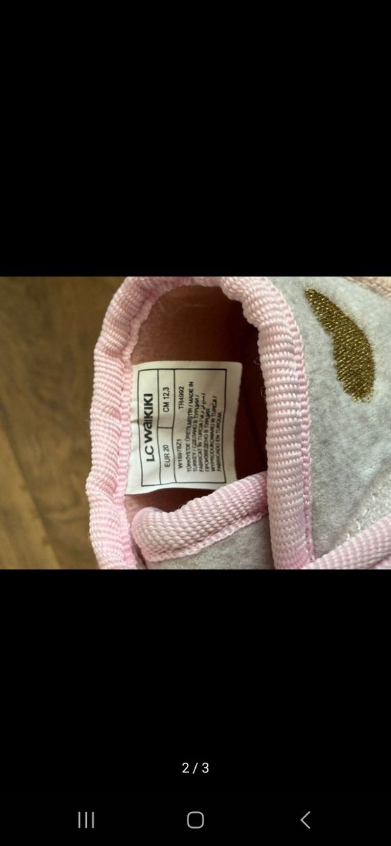 Kız Çocuk Pembe Nakışlı Sıcak Terlik - Görsel 2