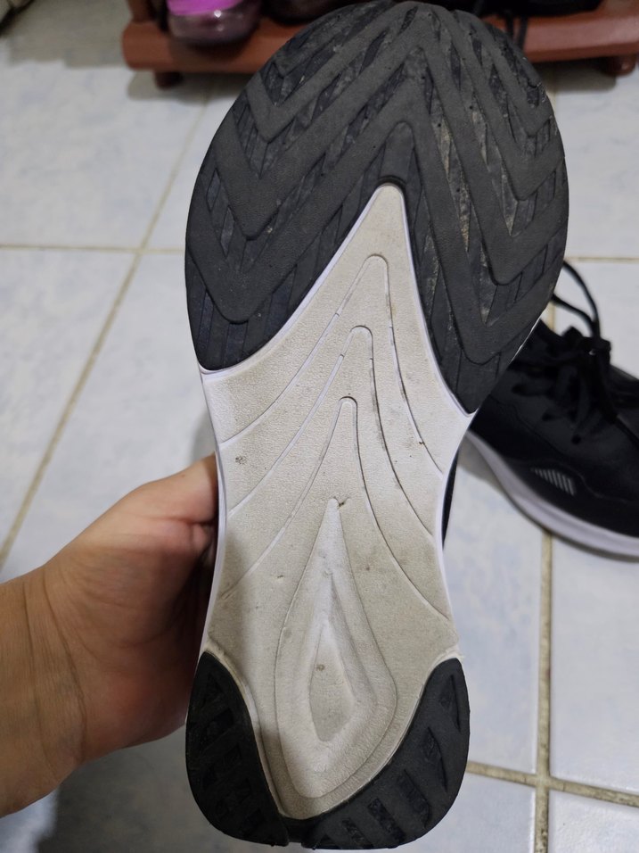 Pembe Desenli Siyah Bağcıklı Kadın Spor Ayakkabı - Görsel 4