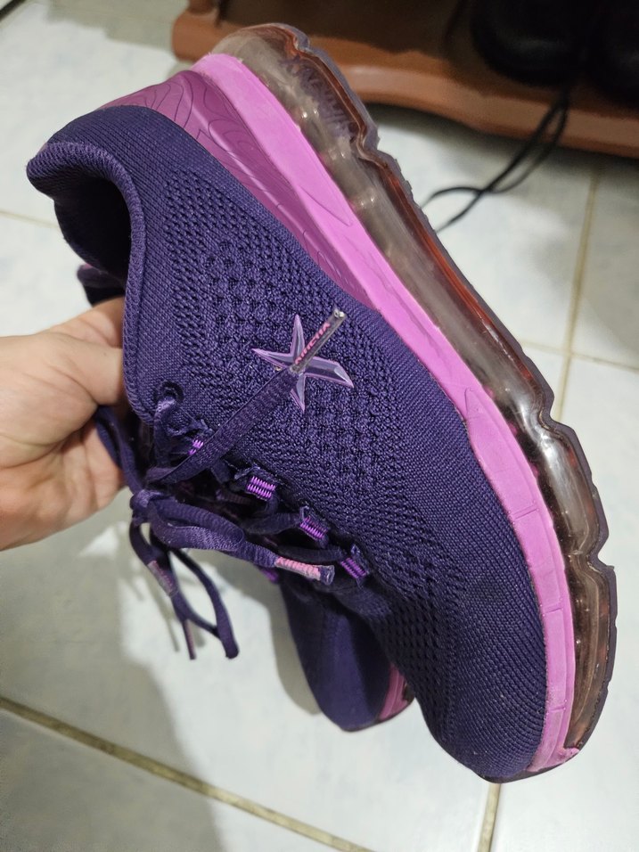 Mor Bağcıklı Kadın Spor Ayakkabı - Görsel 3