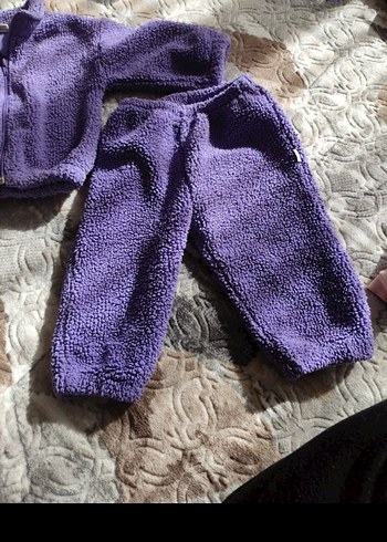 Mor Örgü Kız Bebek Uzun Kollu Takım - Görsel 3