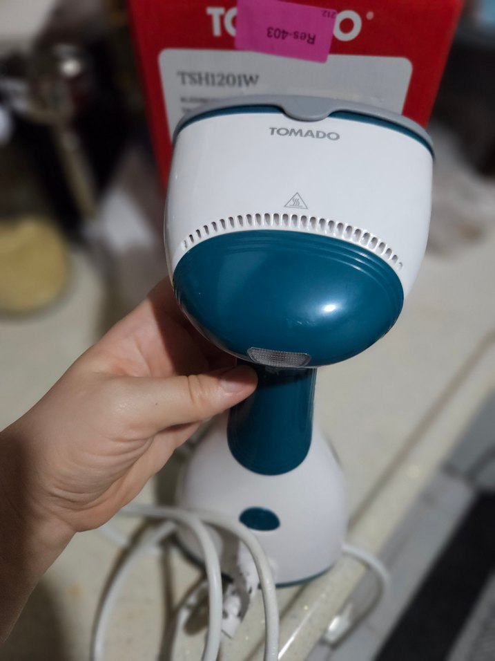 YURTDIŞI ÜRÜNÜ Beyaz Gri El Tipi Buharlı Ütü - Görsel 5