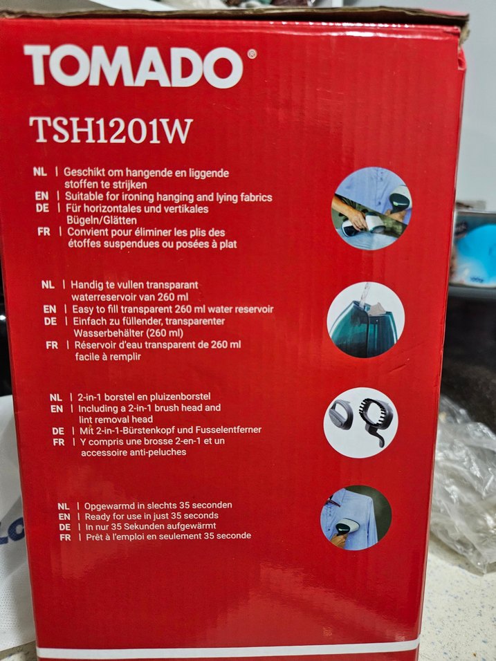 YURTDIŞI ÜRÜNÜ Beyaz Gri El Tipi Buharlı Ütü - Görsel 4