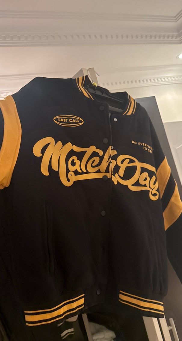 Sarı Siyah Baskılı Kadın Bomber Ceket - Görsel 2