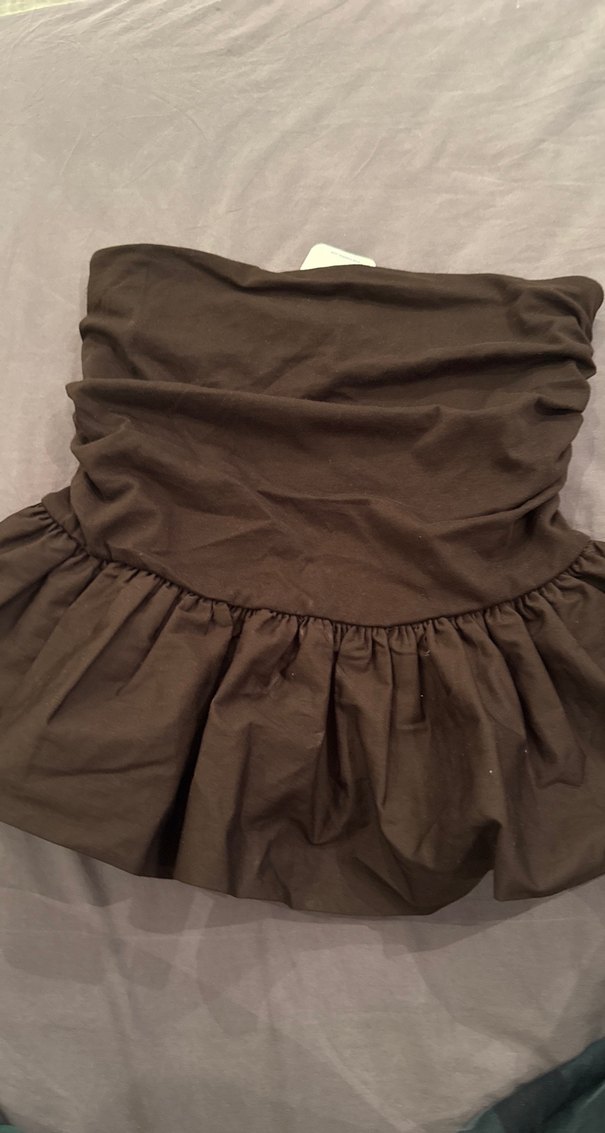 Kahverengi Midi Hamile Etek - Görsel 3