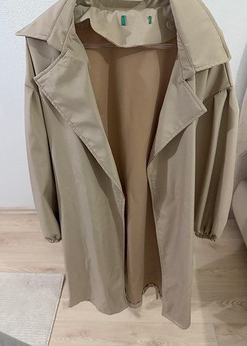 Bej Midi Boy Kadın Trençkot - Görsel 2